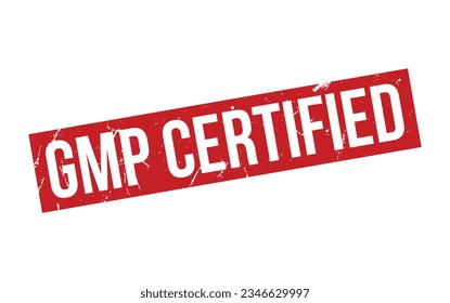Red Gmp Certified Rubber Stamp Seal Vector