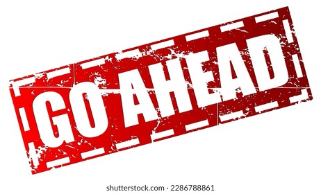 red go ahead text stamp illustration background vector design