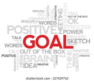 Red Goal Word Concept Vector Artwork