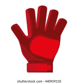 red goalkeeper glove