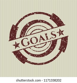 Red Goals with rubber seal texture