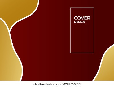 Fondo abstracto de color rojo y dorado con formas geométricas, color gradiente, decoración a medio tono. Diseño de concepto corporativo de lujo moderno para banner, fondo tecnológico, volante, afiche y más