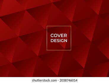 Fondo abstracto de color rojo y dorado con formas geométricas, color gradiente, decoración a medio tono. Diseño de concepto corporativo de lujo moderno para banner, fondo tecnológico, volante, afiche y más