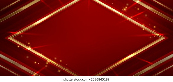 Red and gold abstract luxury background