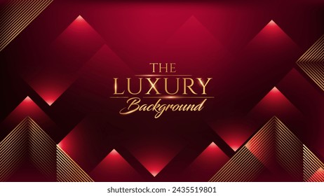 Red and Gold Award Background. Modern Luxury and Premium Design Template. Beautiful Wedding Template. Celebrating Graphics for Birthday and Event occasion. Royal Looking Creative Design Pattern.