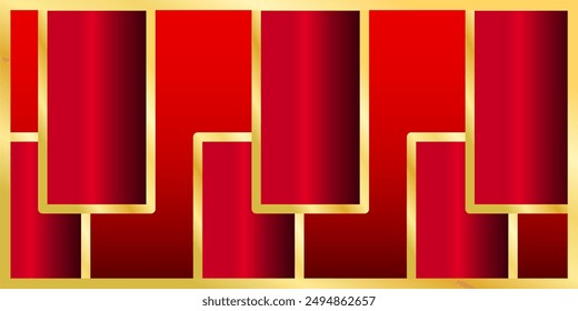Red and Gold Award gradient Background. Abstract red and gold ribbons background. Red Maroon Golden Side Corners Award Background design