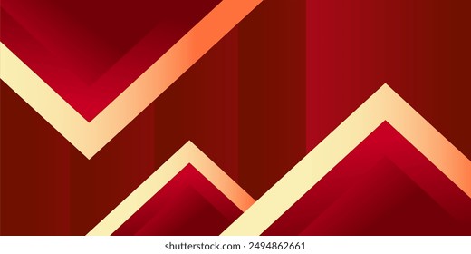 Red and Gold Award gradient Background. Abstract red and gold ribbons background. Red Maroon Golden Side Corners Award Background design