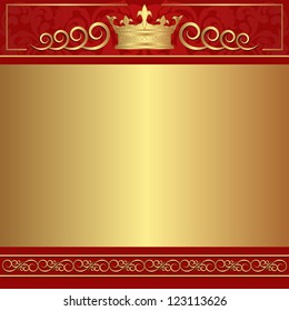 red  and gold background with copy space