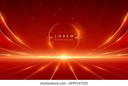 Red and gold background with light effect