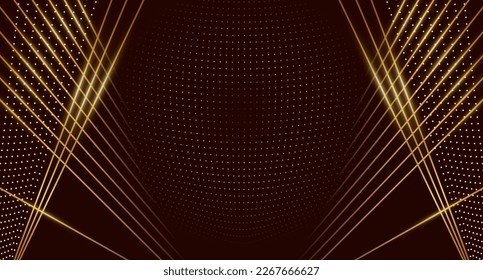 Roter goldener Hintergrund, Vorlage für die Präsentationsstufe. Abstrakte Kulisse für Premium-Banner, Business- und Poster, Plakatwände, Flyer, Schilder und Webseiten. Vektorgrafik für Design
