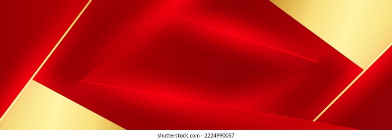 Red and gold banner design