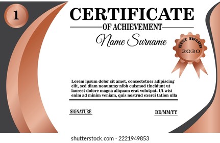 red and gold blue certificate template. elegant certificate design for achievement and appreciation