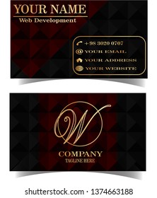 Red and gold Business card