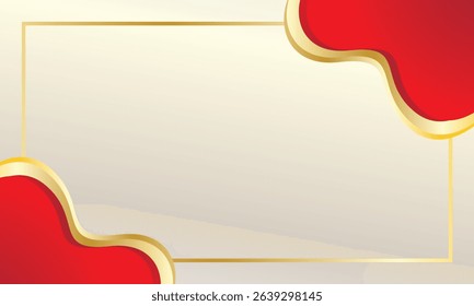 Red gold certificate design background
