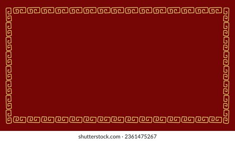 Red and gold chinese background. Illustration of ornament and oriental background