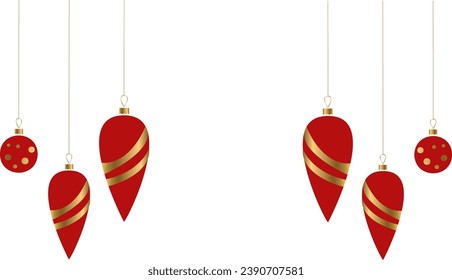 Red and Gold Christmas baubles