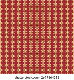 Red and Gold Christmas Snow Pattern