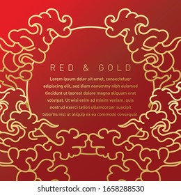 Red and Gold Cloud Illustration