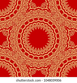 Red and gold elegance vintage pattern. for wallpaper, pattern fills, web page background,surface textures. Seamless vector background.