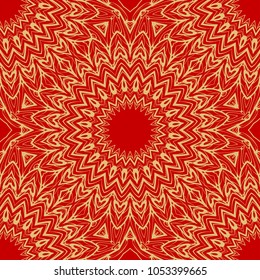 Red and gold elegance vintage pattern. for wallpaper, pattern fills, web page background,surface textures. Seamless vector background.