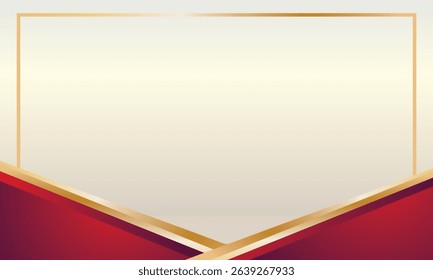 Red gold elegant certificate background