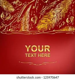 Red and gold elegant frame