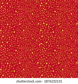 red and gold festive abstract seamless texture, vector pattern