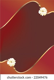 Red gold flower design - vector (part of set - available in portfolio)