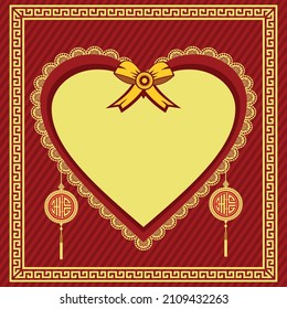 Ornamento de fondo rojo dorado para desear un feliz año nuevo chino