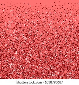 Red gold glitter. Bottom gradient on pink background. Wonderful vector illustration.