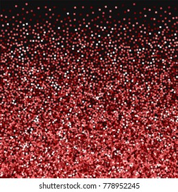 Red gold glitter. Bottom gradient on black background. Charming vector illustration.