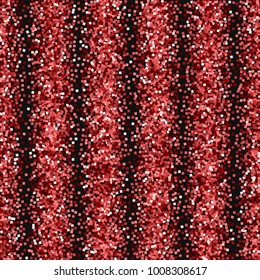 Red gold glitter. Scatter vertical lines on black background. Fine vector illustration.