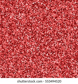 Red gold glitter. Scattered pattern with red gold glitter on pink background. Vector illustration.