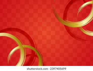 Red and gold Japanese style image pattern and lattice background