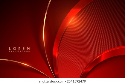 Red and gold lines background