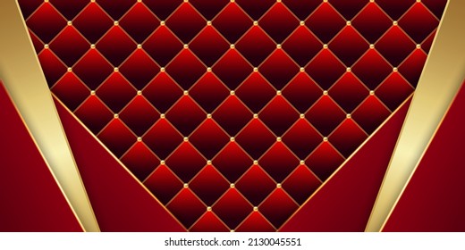 Red and gold luxury background. Vector illustration.