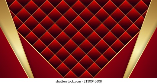 Red and gold luxury background. Vector illustration.