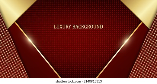 Red and gold luxury background. Vector illustration.