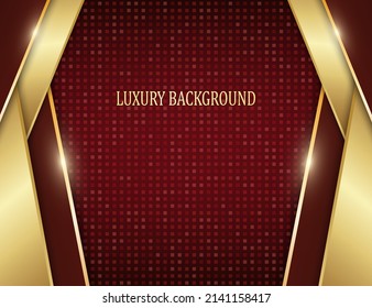 Red and gold luxury background. Vector illustration.