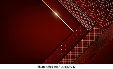 Red and gold luxury background. Vector illustration.