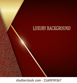 Red and gold luxury background. Vector illustration.