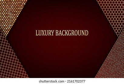 Red and gold luxury background. Vector illustration.