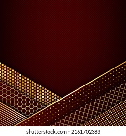 Red and gold luxury background. Vector illustration.