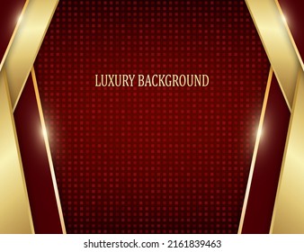 Red and gold luxury background. Vector illustration.