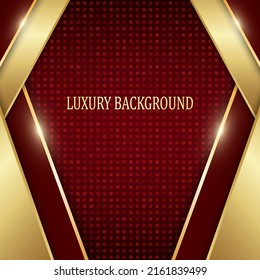 Red and gold luxury background. Vector illustration.