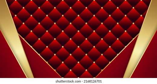 Red and gold luxury background. Vector illustration.
