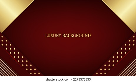Red and gold luxury background. Vector illustration.