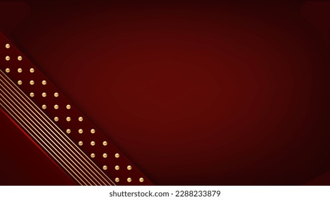 Red and gold luxury background. Vector illustration.