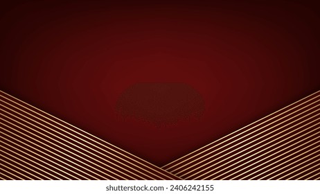 Red and gold luxury background. Vector illustration.