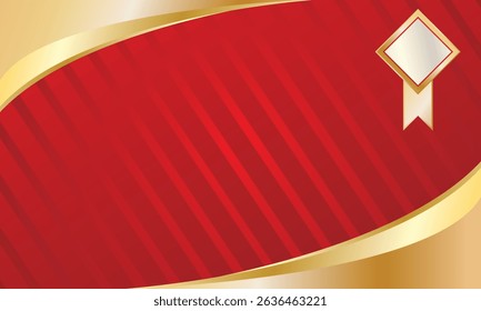 Red and gold luxury certificate background